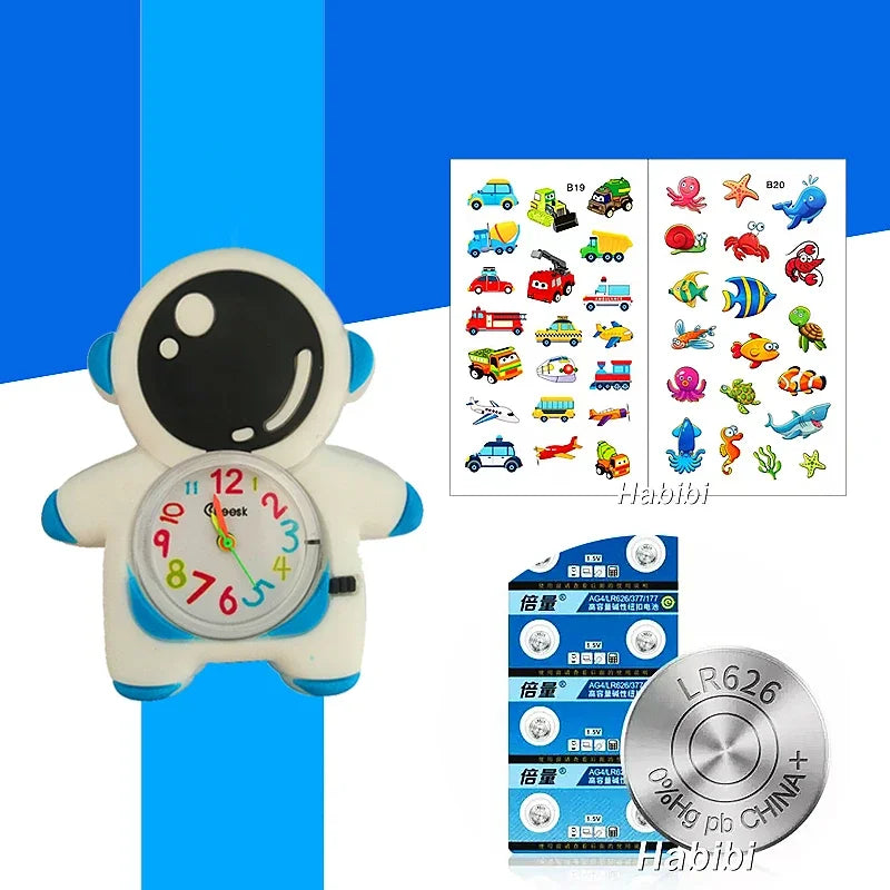 Children's Favorite Birthday Gift Toys Child Cartoon Watches for Boys Girls Colorful Lovely Kids Slap Wrist Watch Bracelet