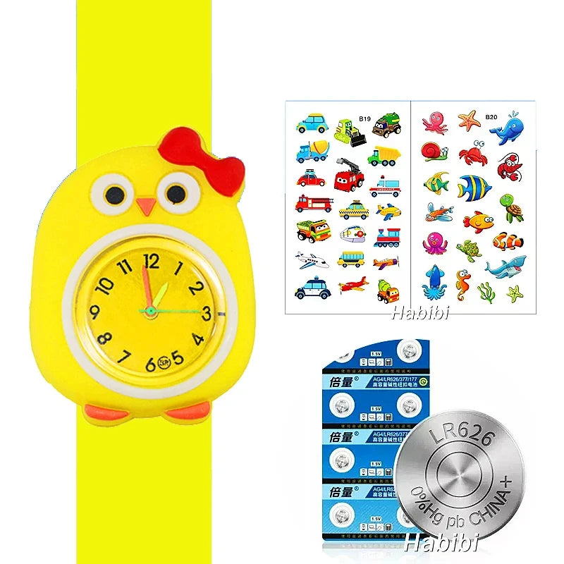 Children's Favorite Birthday Gift Toys Child Cartoon Watches for Boys Girls Colorful Lovely Kids Slap Wrist Watch Bracelet