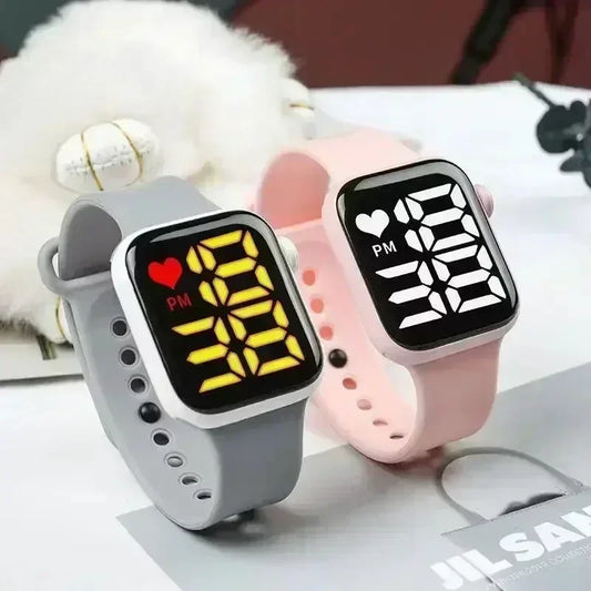 Simple Men's LED Wrist Watch Fashion Sport Square Digital Electronic Watches Waterproof Casual White Light Slilicone Male Clock
