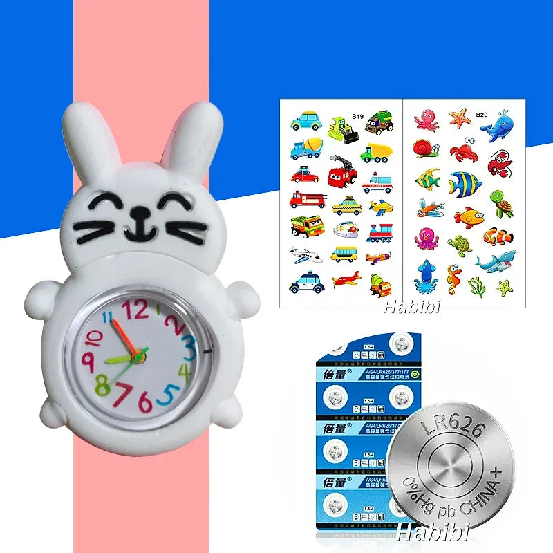 Children's Favorite Birthday Gift Toys Child Cartoon Watches for Boys Girls Colorful Lovely Kids Slap Wrist Watch Bracelet