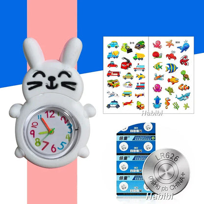 Children's Favorite Birthday Gift Toys Child Cartoon Watches for Boys Girls Colorful Lovely Kids Slap Wrist Watch Bracelet