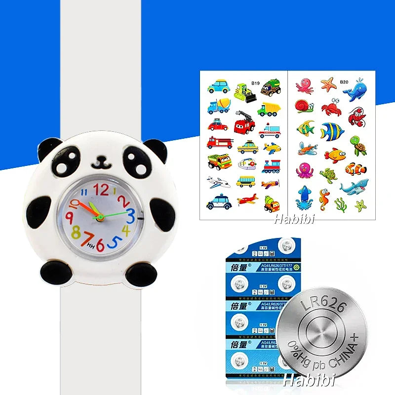 Children's Favorite Birthday Gift Toys Child Cartoon Watches for Boys Girls Colorful Lovely Kids Slap Wrist Watch Bracelet