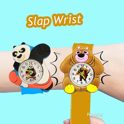 Children's Favorite Birthday Gift Toys Child Cartoon Watches for Boys Girls Colorful Lovely Kids Slap Wrist Watch Bracelet