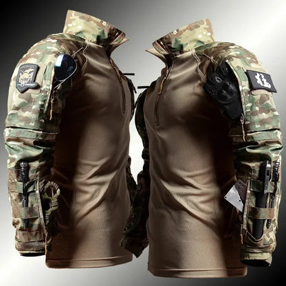 Tactical Frog Suit Men Airsoft Clothes Military Paintball 2 Pieces Sets SWAT Assault Shirts Special Forces Combat Uniform Pants