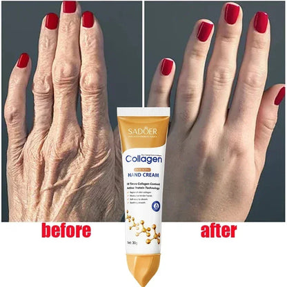 Collagen Anti-wrinkle Hand Cream Anti-drying Anti-crack Moisturise Nourish Dry Skin Softening  Whiten Hand Care Repair Product