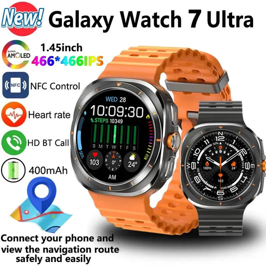 NEW Watch 7 Ultra 47mm Smart Watch IP68 Waterproof Bluetooth Call Compass 1.43" AMOLED Screen SpO2 GPS Smartwatch for Men Women