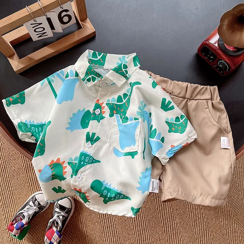 Children Clothing mother Kids Clothes Children's Sets Boys T-shirt Shorts Summer Cotton Short sleeve fashion Suit2PCS