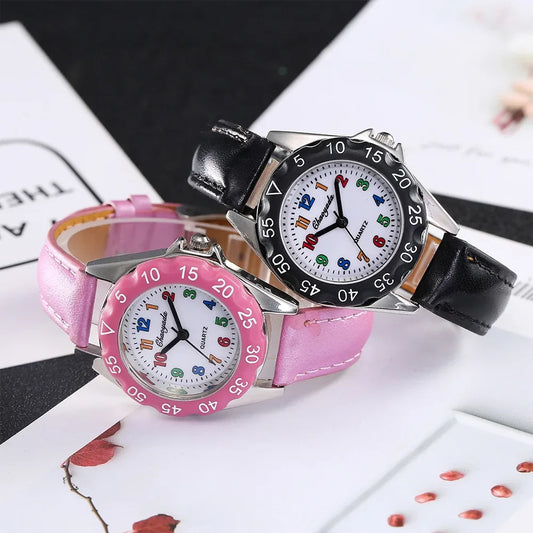 High Quality New Student Children's Cartoon Quartz Watch  Children Watches Clock Gifts for Kids