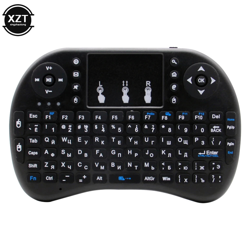 2.4G Mini Wireless Keyboard 3 Color Backlit I8 English Russian Air Mouse Touchpad Remote Control For Laptop TV BOX USB Receiver