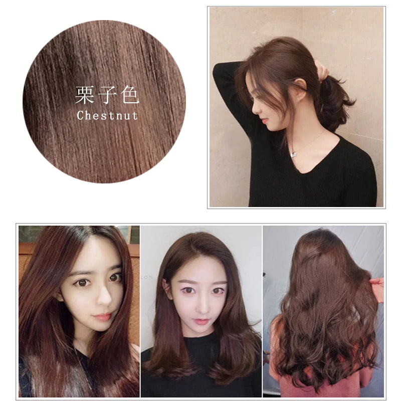 500ml 3 In 1 Hair Color Shampoo Black Hair Dye Covering White Hair Shampoo Black Plant Hair Dye Fast Hair Dye Cream Styling DIY