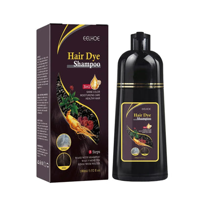 500ml Gray Hair Dye Darkening Shampoo 3in1 Instant Gray To Black Fast Natural Herbal Multiflorum Coloring Cover For Men Women