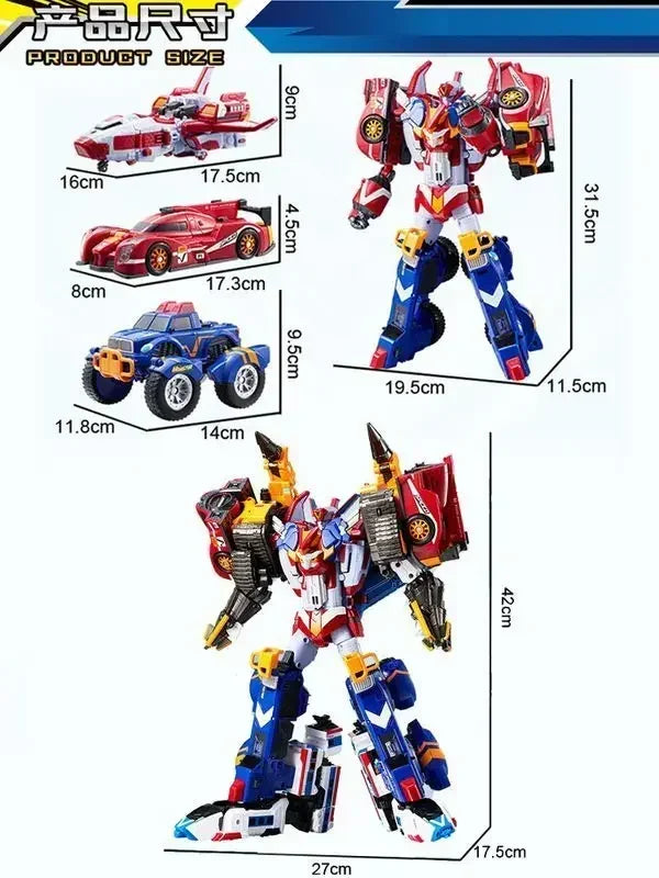 6 IN 1 Master V Ultimate Tobot Transformation Car to Robot Toy Korea Cartoon Brothers Anime Tobot Deformation Airplane Car Toys