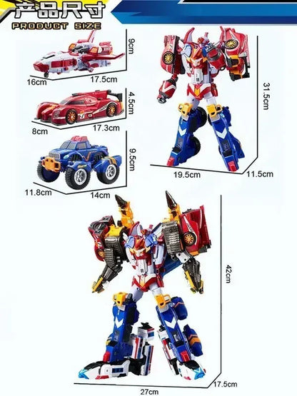 6 IN 1 Master V Ultimate Tobot Transformation Car to Robot Toy Korea Cartoon Brothers Anime Tobot Deformation Airplane Car Toys