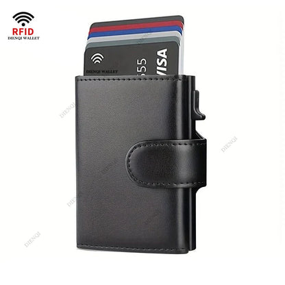 Rfid Micrfiber Leather Mens Wallets Pop Up Bank Credit Card Holder Wallet Money Bag Clutch Coin Purse Male Smart Wallets for Men