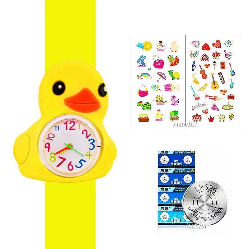 Children's Favorite Birthday Gift Toys Child Cartoon Watches for Boys Girls Colorful Lovely Kids Slap Wrist Watch Bracelet