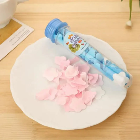 1 PCS Outside Mini Disposable Washing Hand Paper Soap Body Washing Bath Test Tube Confetti Foaming Flower Paper Soap For Kids