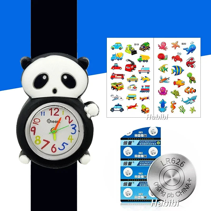 Children's Favorite Birthday Gift Toys Child Cartoon Watches for Boys Girls Colorful Lovely Kids Slap Wrist Watch Bracelet