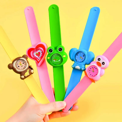 Children's Favorite Birthday Gift Toys Child Cartoon Watches for Boys Girls Colorful Lovely Kids Slap Wrist Watch Bracelet
