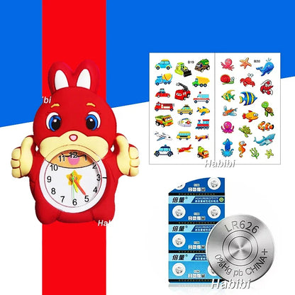 Children's Favorite Birthday Gift Toys Child Cartoon Watches for Boys Girls Colorful Lovely Kids Slap Wrist Watch Bracelet