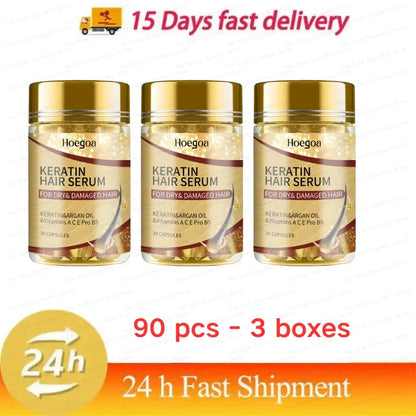 Magic Hair Vitamin Capsule Keratin Oil Fast Restore Hair Soft Smooth Shiny Deep Moisturizer Frizzy Dry Scalp Hair Care Products