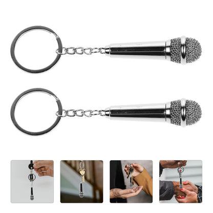 2 Pcs Retractable Keys Locket Metal Keyring Accessories Creative Chain Holder Car Miss