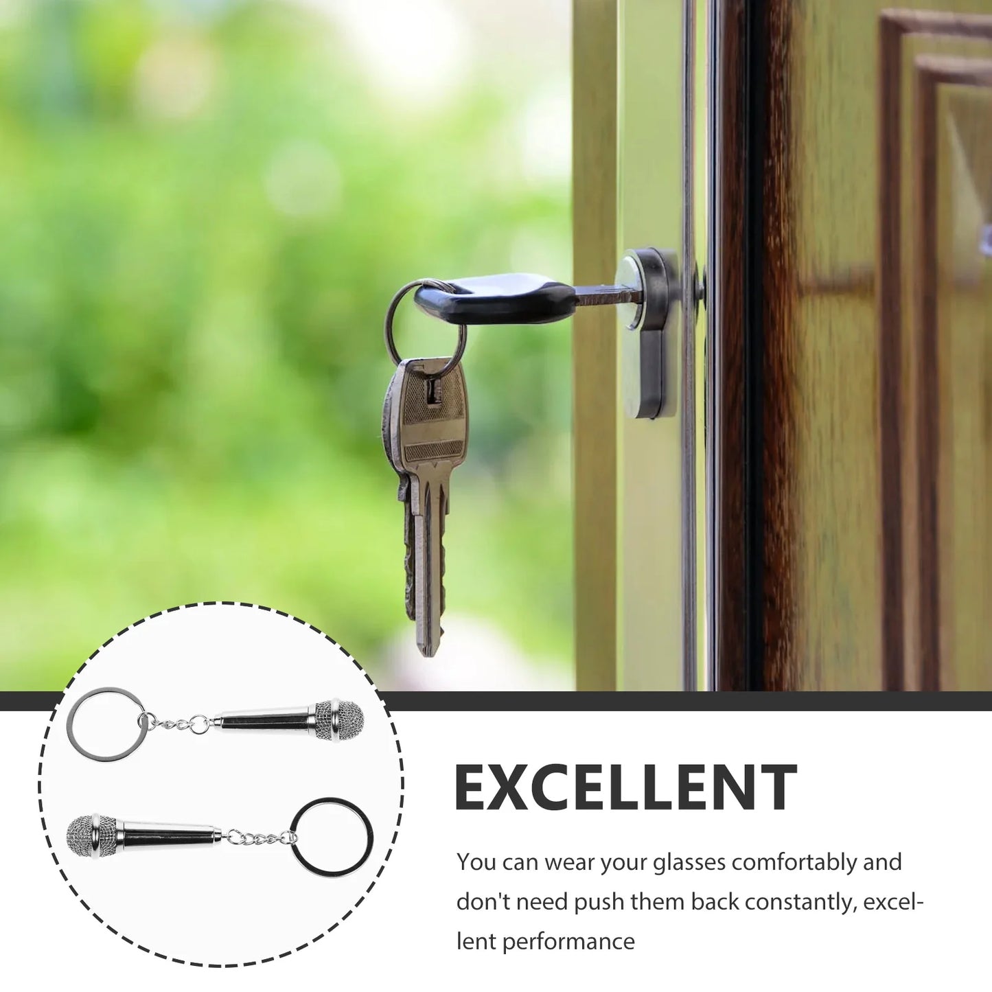 2 Pcs Retractable Keys Locket Metal Keyring Accessories Creative Chain Holder Car Miss