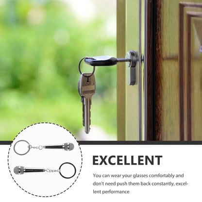 2 Pcs Retractable Keys Locket Metal Keyring Accessories Creative Chain Holder Car Miss