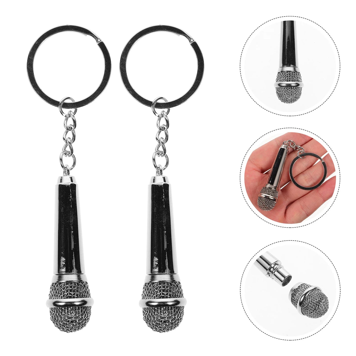 2 Pcs Retractable Keys Locket Metal Keyring Accessories Creative Chain Holder Car Miss